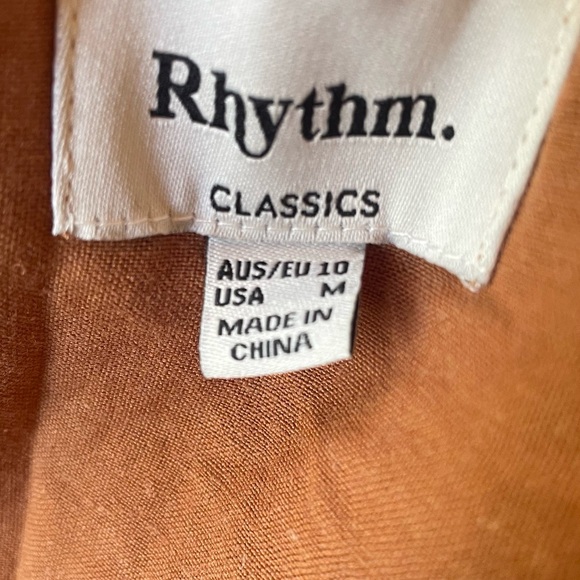 RHYTHM. CLASSIC SLIP DRESS - linen mini dress - CARAMEL - Picture 8 of 11